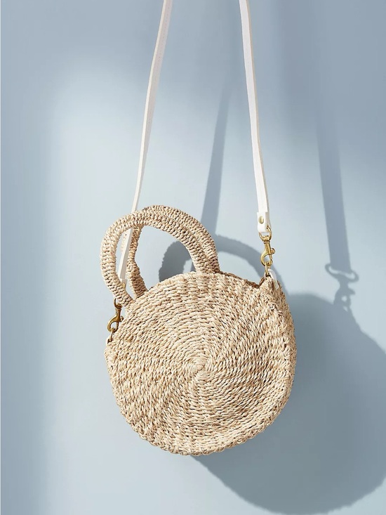 Handbags - Clare V. Alice Circle Bag in natural woven raffia